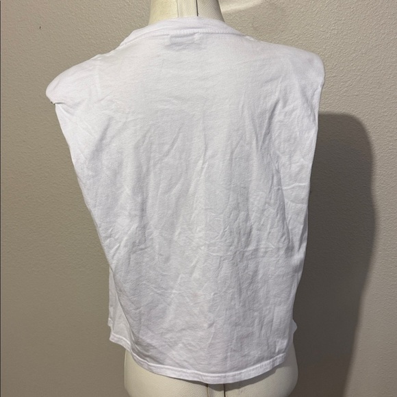 Aritzia Babaton White Shoulder Pads Muscle Tee - Picture 5 of 6